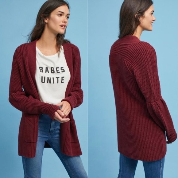 Anthro Knitted & Knotted Posie Longline Cardigan - Picture 1 of 14